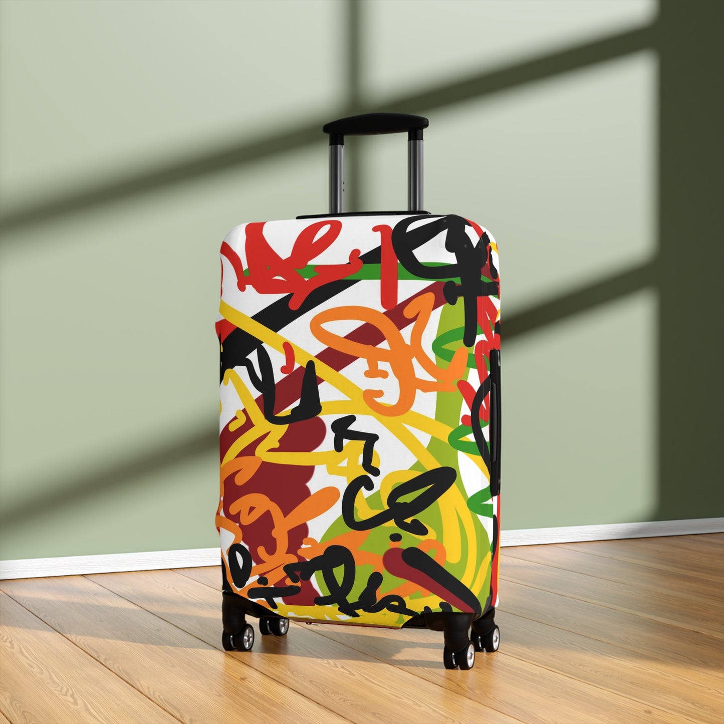 Squiggly Luggage Cover by Chris Thompkins