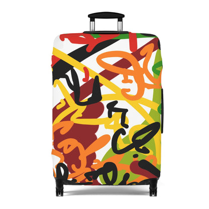 Squiggly Luggage Cover by Chris Thompkins