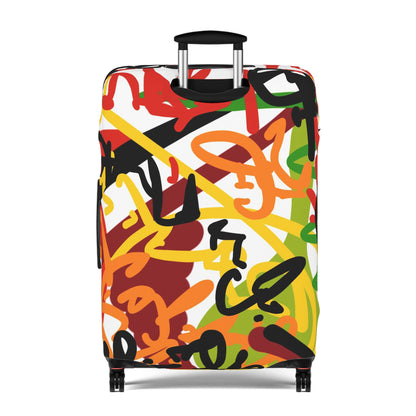 Squiggly Luggage Cover by Chris Thompkins