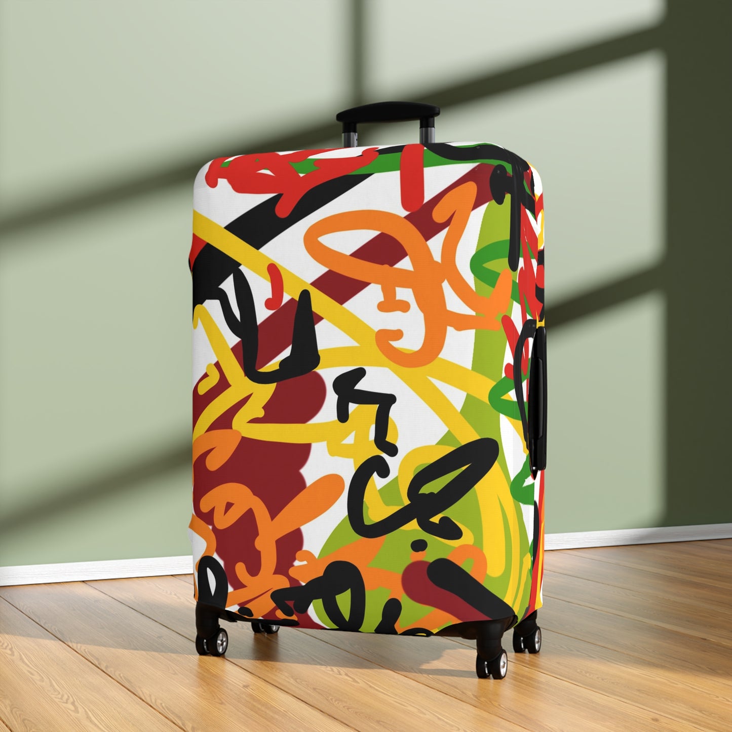 Squiggly Luggage Cover by Chris Thompkins