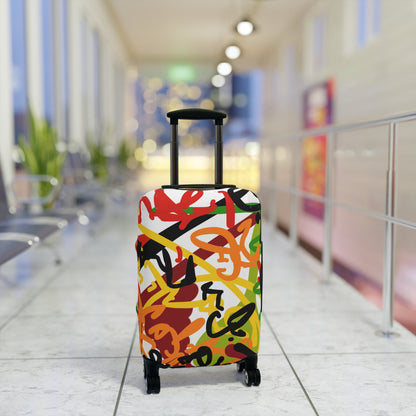 Squiggly Luggage Cover by Chris Thompkins