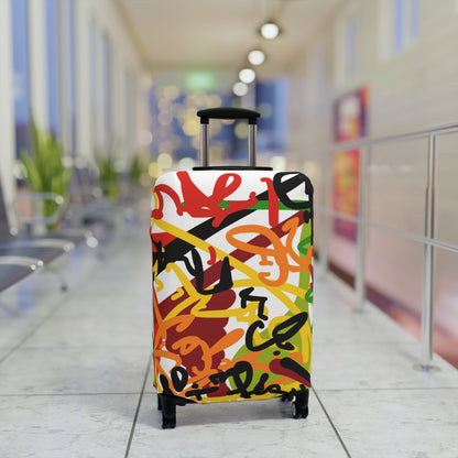 Squiggly Luggage Cover by Chris Thompkins